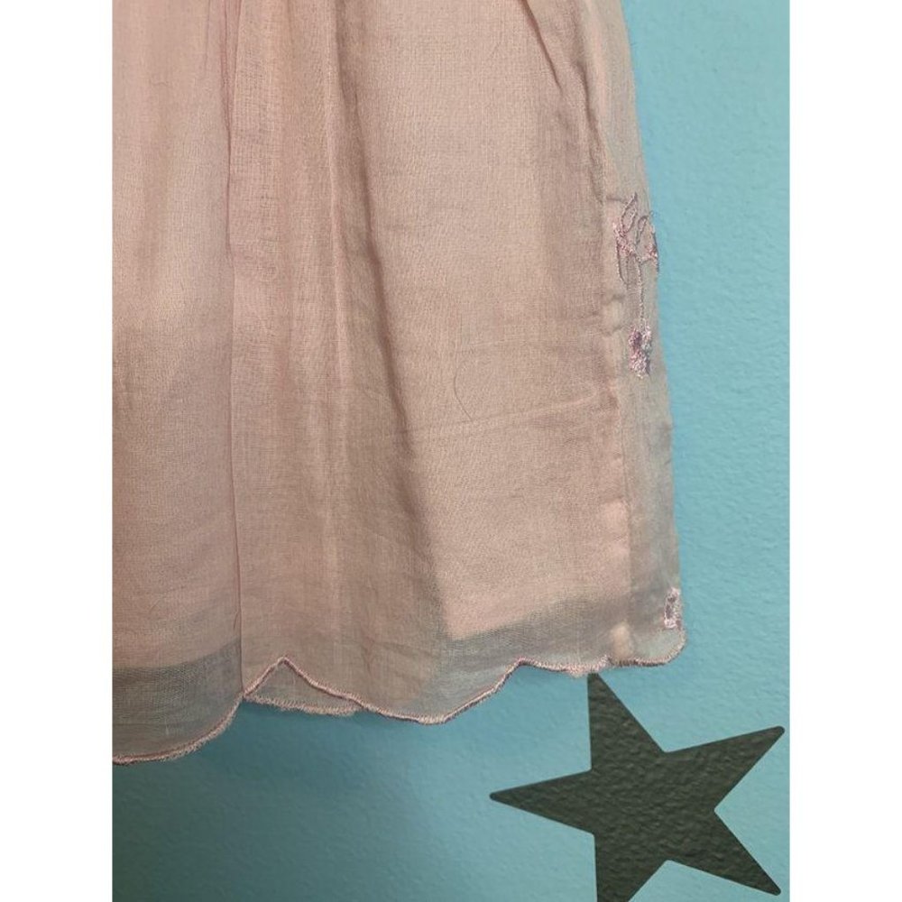 EARLY DAYS Girls Embroidered Dress 12-18 months Pink Scalloped Hem Toddler Girl - Picture 4 of 7